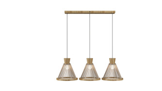 Corda Three Light Pendant in Louro Freijo (486|153809)