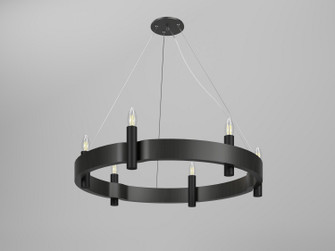 Flow Six Light Pendant in Charcoal (486|152644)