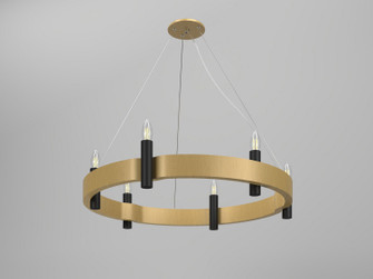Flow Six Light Pendant in Organic Gold (486|151749)