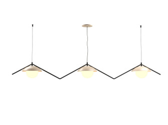 Oyster Three Light Pendant in Organic Cappuccino (486|151648)