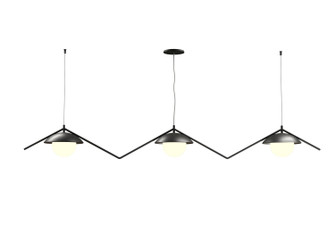 Oyster Three Light Pendant in Charcoal (486|151644)