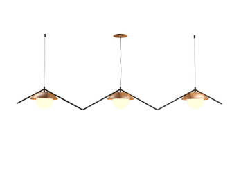 Oyster Three Light Pendant in Teak (486|151612)