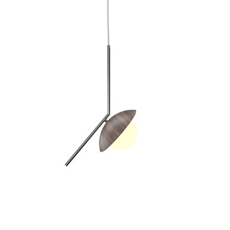 Oyster One Light Pendant in American Walnut (486|151318)