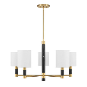 Conrad Five Light Chandelier in Warm Brass (51|146065322)
