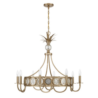 Hearst Eight Light Chandelier in Noble Brass (51|112058127)