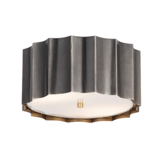 Allegra Two Light Flush Mount in Gunmetal / Gold (16|39130GMGLD)