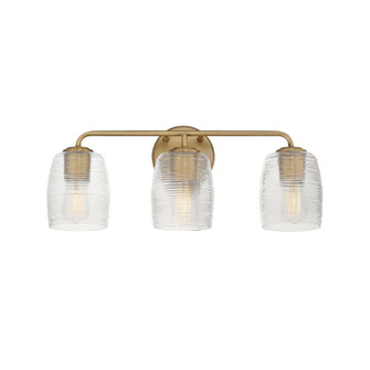 Honey Three Light Bath Vanity in Natural Aged Brass (16|21413CRNAB)