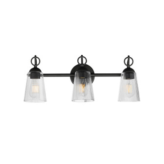 Jackson Hole Three Light Bath Vanity in Black (16|21393CLBK)