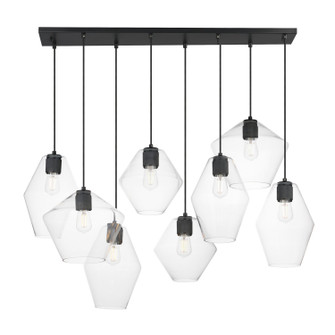 Geode Eight Light Pendant in Black (16|21339CLBK)