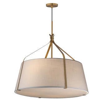 Bandera Four Light Pendant in Natural Aged Brass (16|16183WLNAB)