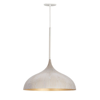 Fleur One Light Pendant in White/Gold (16|10914WTGLD)
