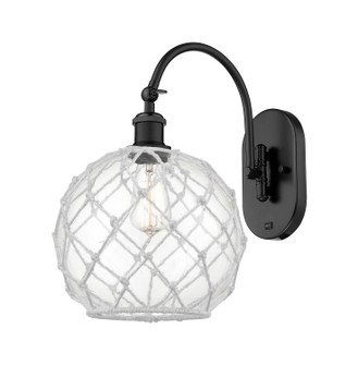 Ballston One Light Wall Sconce in Matte Black (405|9181WBKG12210RW)