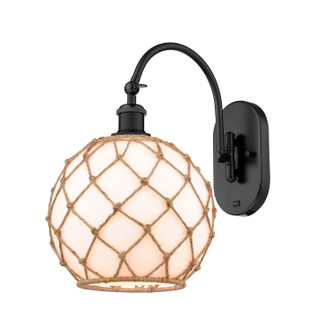 Ballston One Light Wall Sconce in Matte Black (405|9181WBKG12110RB)