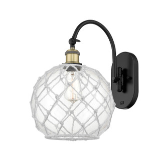 Ballston One Light Wall Sconce in Black Antique Brass (405|9181WBABG12210RW)