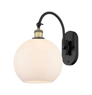 Ballston One Light Wall Sconce in Black Antique Brass (405|9181WBABG12110)