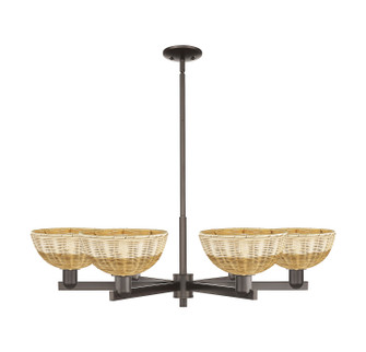 Arcadia Six Light Chandelier in Oil Rubbed Bronze (405|7166CROBNBD29NAT)