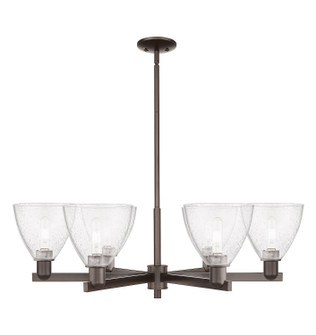 Arcadia Six Light Chandelier in Oil Rubbed Bronze (405|7166CROBGBD754)
