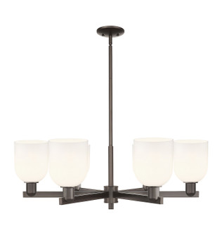 Arcadia Six Light Chandelier in Oil Rubbed Bronze (405|7166CROBG5586GWH)
