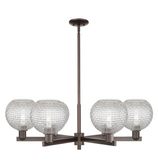 Arcadia Six Light Chandelier in Oil Rubbed Bronze (405|7166CROBG122C8CL)