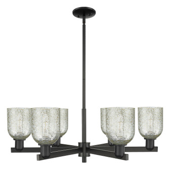 Arcadia Six Light Chandelier in Matte Black (405|7166CRBKG259)
