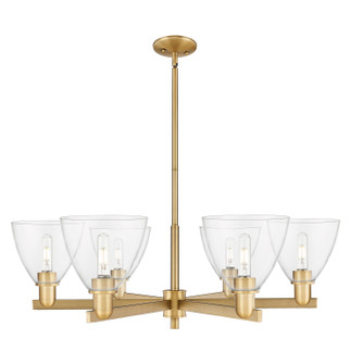 Arcadia Six Light Chandelier in Brushed Brass (405|7166CRBBGBD752)