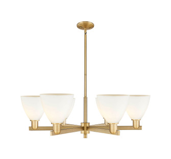 Arcadia Six Light Chandelier in Brushed Brass (405|7166CRBBGBD751)