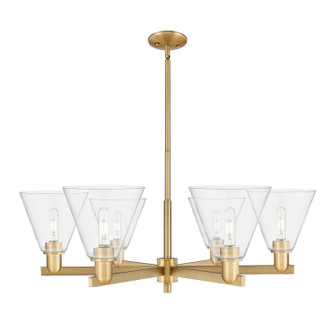 Arcadia Six Light Chandelier in Brushed Brass (405|7166CRBBGBC82)