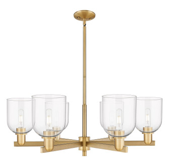 Arcadia Six Light Chandelier in Brushed Brass (405|7166CRBBG5586CL)