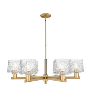 Arcadia Six Light Chandelier in Brushed Brass (405|7166CRBBG402)
