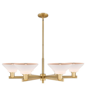 Arcadia Six Light Chandelier in Brushed Brass (405|7166CRBBG131)