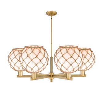 Arcadia Six Light Chandelier in Brushed Brass (405|7166CRBBG12110RB)