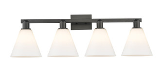 Arcadia Four Light Bath Vanity in Matte Black (405|7164WBKGBC81)