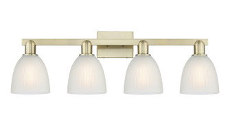 Arcadia Four Light Bath Vanity in Antique Brass (405|7164WABG381)
