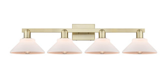 Arcadia Four Light Bath Vanity in Antique Brass (405|7164WABG131)