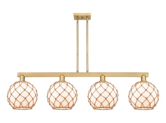 Arcadia Four Light Island Pendant in Brushed Brass (405|7164IBBG12110RB)