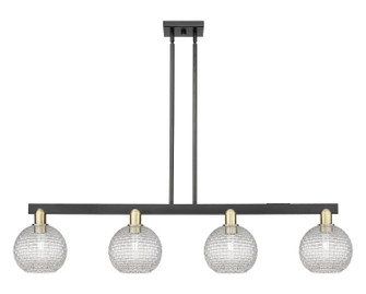 Arcadia Four Light Island Pendant in Black Antique Brass (405|7164IBABG122C8CL)
