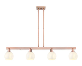 Arcadia Four Light Island Pendant in Antique Copper (405|7164IACG12176WV)