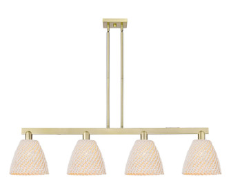 Arcadia Four Light Island Pendant in Antique Brass (405|7164IABNBD9NAT)