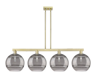 Arcadia Four Light Island Pendant in Antique Brass (405|7164IABG55612SM)