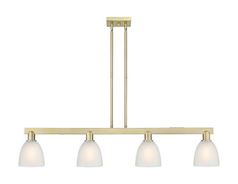 Arcadia Four Light Island Pendant in Antique Brass (405|7164IABG381)