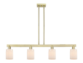 Arcadia Four Light Island Pendant in Antique Brass (405|7164IABG341)