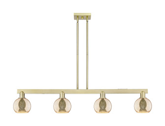 Arcadia Four Light Island Pendant in Antique Brass (405|7164IABG1286)