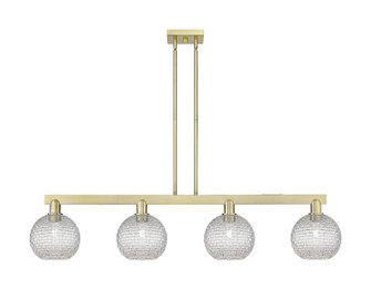 Arcadia Four Light Island Pendant in Antique Brass (405|7164IABG122C8CL)