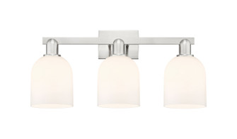 Arcadia Three Light Bath Vanity in Brushed Satin Nickel (405|7163WSNG5586GWH)