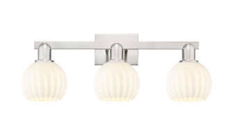 Arcadia Three Light Bath Vanity in Brushed Satin Nickel (405|7163WSNG12176WV)
