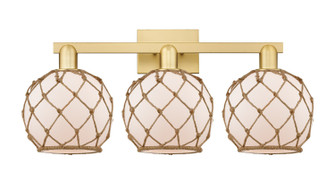 Arcadia Three Light Bath Vanity in Satin Gold (405|7163WSGG1218RB)