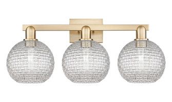 Arcadia Three Light Bath Vanity in Champagne Bronze (405|7163WCBG122C8CL)