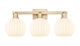 Arcadia Three Light Bath Vanity in Champagne Bronze (405|7163WCBG12178WV)