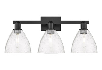 Arcadia Three Light Bath Vanity in Matte Black (405|7163WBKGBD754)