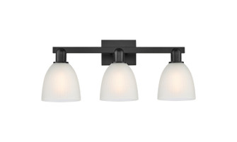 Arcadia Three Light Bath Vanity in Matte Black (405|7163WBKG381)